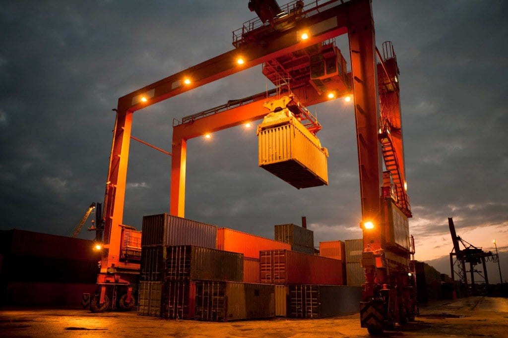 container handling equipment at port
