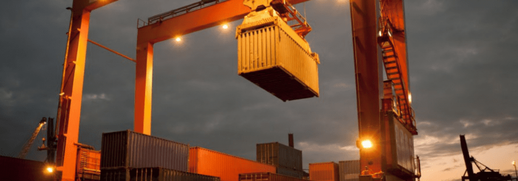 Container being handled for buyer's consolidation
