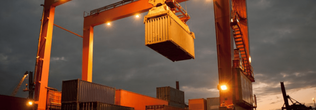 Container being handled for buyer's consolidation