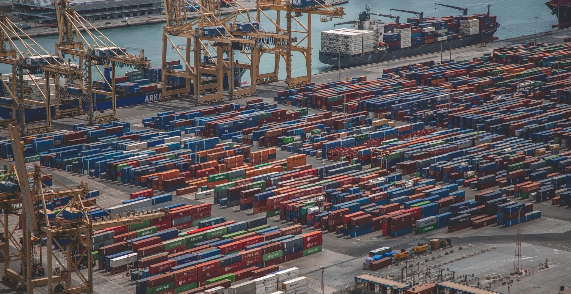cargo containers at port