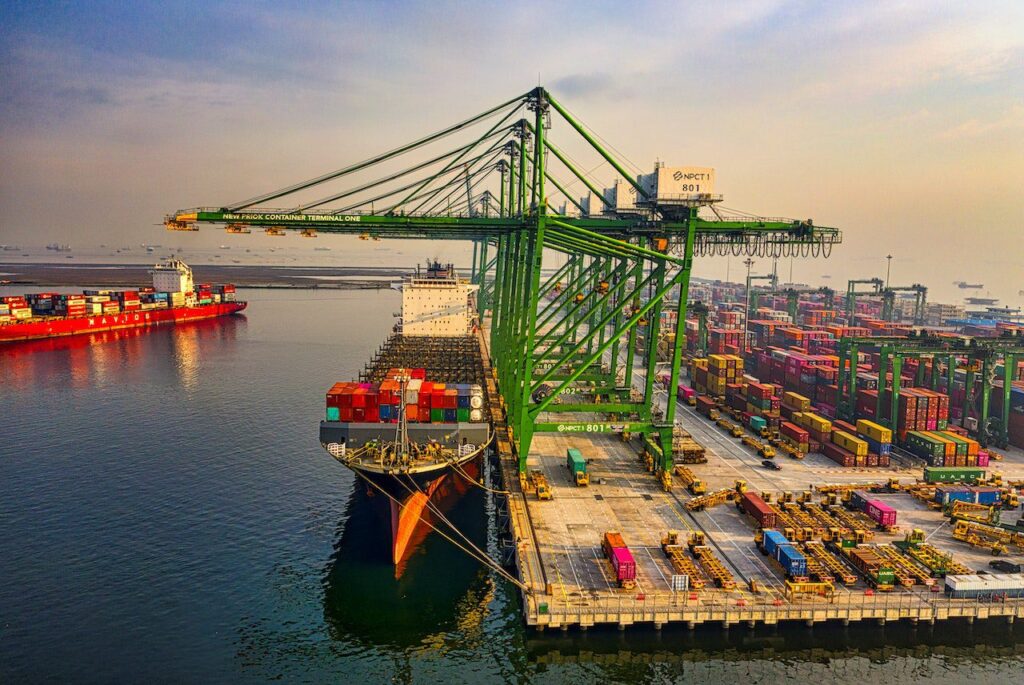 Freight Cargo Containers at Port