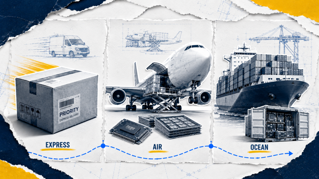 Shipping Electronic Imports from China: Freight Options and What to Watch for in 2026 1 Comparison of express, air freight, and ocean freight shipping options for electronics imports