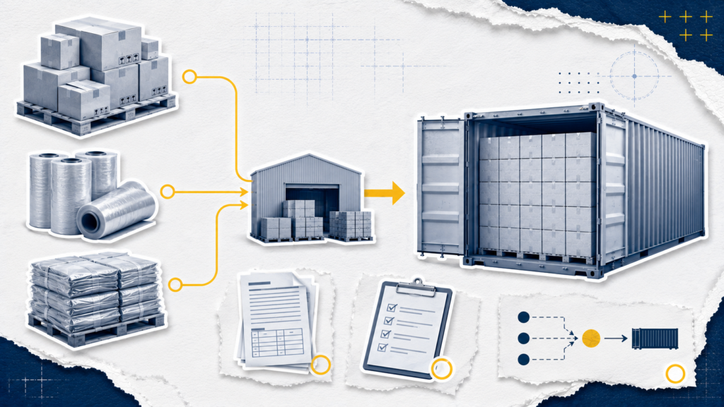 Importing Packaging Materials: Freight Strategy for High-Volume, Recurring Buyers 3 Multiple packaging suppliers consolidated into one full container shipment
