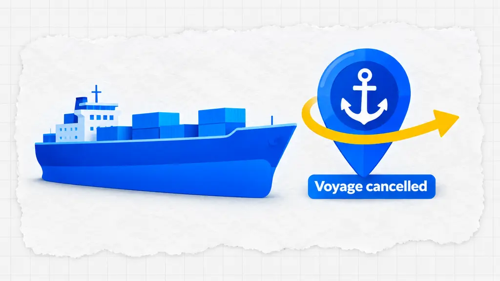Blank sailings and skipped ports/ cancelled voyages