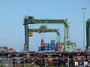 terminal cranes at port of long beach