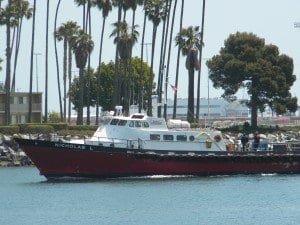 Boat at Port of Los Angeles, environmental leader