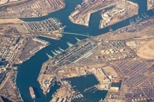 port of long beach aerial view