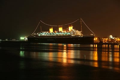 Queen Mary at night