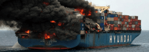 Vessel on fire marine insurance