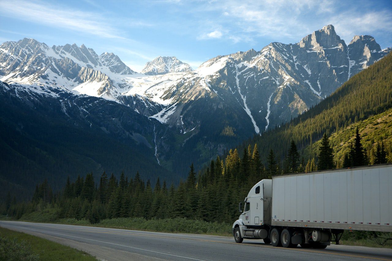 truck transporting goods 